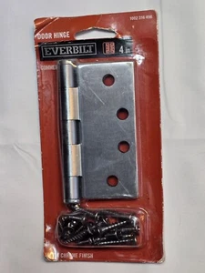 Everbilt 4" Satin Chrome Commercial Grade Door Hinge 1002 316 498 FREE SHIPPING  - Picture 1 of 1