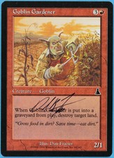 Goblin Gardener Urza's Destiny NM Red Common Artist Signed CARD (s2234) ABUGames