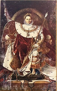 Pintura postal antigua del museo del ejército francés del emperador Napoleón Ingres c1910 - Imagen 1 de 6