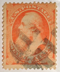 Scott#149 US Stamp 7C Used/LH(No Grill) K12703 - Picture 1 of 2