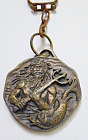 Old Bronze Keychain Club Mediterranee Omnisports Vintage Rare Poseidon