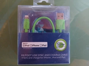 Ugo iPhone 6 USB 2.0 Sync and Charge Cable 11204 Green NEW! - Picture 1 of 9