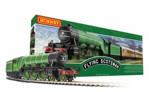 HORNBY R1255M FLYING SCOTSMAN STARTER TRAIN SET PACK OO 00 GAUGE - Foto 1 di 4