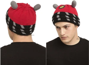 BBC Doctor Dr Who RED DALEK Antena Tejido Gorro Sombrero Licencia TEMA CANDENTE EXCLUSIVO - Imagen 1 de 3