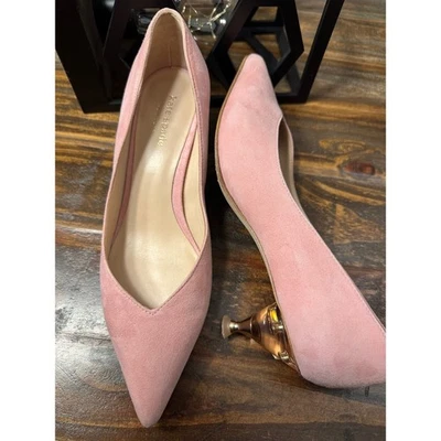 Zapatos de salón Kate Spade New York rosa gamuza coco lucite tacón punta tacones talla Foto 1 de 4