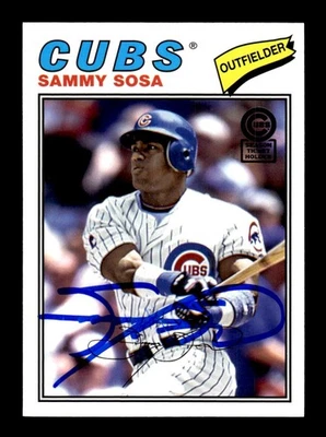 Sammy Sosa 2013 Topps Archives Cubs Season Ticket Holder BAS Hand Signed Auto - Image 1 of 2
