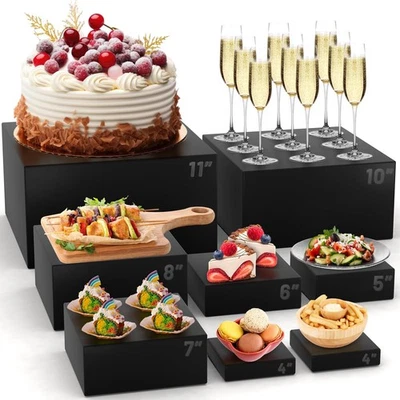 8 Piezas Elevadores de Alimentos Buffet, Grandes Acrílicos Postres Cupcakes Mesa Soportes Frutas Di... Foto 1 de 4