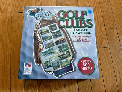 Great American Puzzle заводской "клюшки для гольфа" знаменитые поля для гольфа США новый запечатанный ** - Изображение 1 из 2