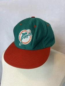 Gorra de fútbol americano retro vintage de los Miami Dolphins NFL Snapback NIÑOS años 90 - Imagen 1 de 7