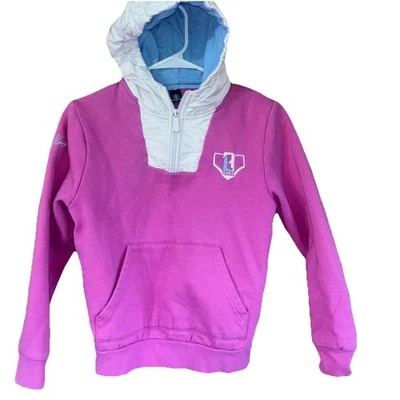 Sudadera con Capucha Béisbol Estilo de Vida 101 Juvenil Mediana Rosa Doble Juego 1/4 Cremallera Foto 1 de 4