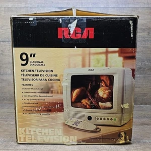 RCA CRT 9" Inch TV Model E09344 w/Remote Bracket Hardware Retro Gaming Tested - Picture 1 of 15