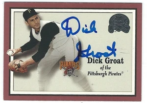 Signed 2000 Fleer Greats of the Game #37 DICK GROAT Pittsburgh Pirates card COA - Picture 1 of 1