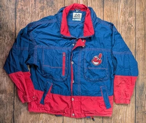 Vintage Mirage Cleveland Indians Guardians MLB Windbreaker Jacket Men’s XL - Picture 1 of 15