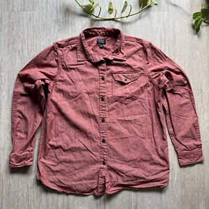 Filson Button Up Twill Shirt Womens XL Red 100% Cotton Lightweight Outdoor - Picture 1 of 9