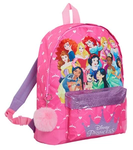 Disney Princess Backpack Girls School Bag Large Travel Pink Rucksack Lunch Bag - Picture 1 of 9