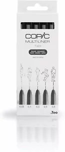 Copic Multiliner Stift Set fein/mittel - schwarz (5 Stück) - Bild 1 von 1