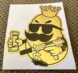 Tater Gang "Gold Uzi Cash Tater" Flagge Variante Aufkleber - Bild 1 von 2