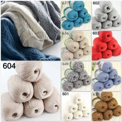 Venta Nuevo 1 Bolas x 50gr Lujoso Suave Mongol Cachemira Tejido a Mano Hilo de Lana Foto 1 de 4