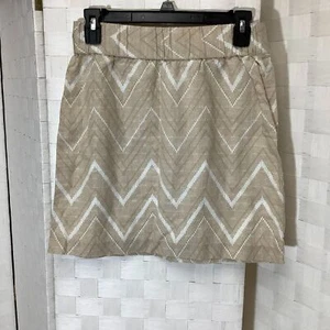 banana republic tan chevron mini skirt size 0 - Picture 1 of 11
