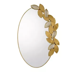 Navette Mirror – Gold Coast & Silver Finish, 64.75”H Elegant Wall Mirror - Picture 1 of 5