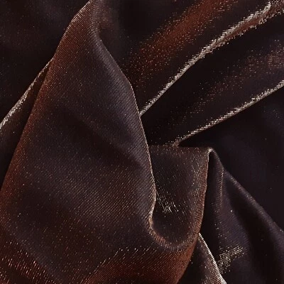 35" x 58" Copper Iridescent Metallic Knit Stretch Rayon Fabric Remnant - Image 1 of 4