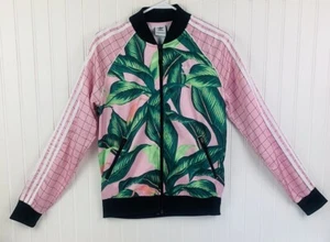 Chaqueta de Pista Adidas Para Mujer S Pequeña Granja Rio SST Tropical Hoja de Palma Rosa Cremallera Completa - Imagen 1 de 20