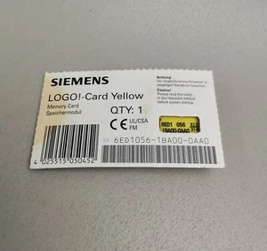 Siemens Logo Card Yellow 6ED1056-1BA00-0AA0 NEU - Zdjęcie 1 z 1