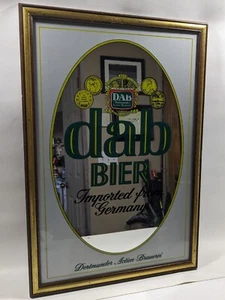 DORTMUNDER DAB ACTIEN-BRAUEREI ORIGINAL DEUTSCHES BIER RÜCKGLAS SPIEGELSCHILD - Bild 1 von 8