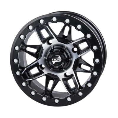 TUSK 4/156 Wasatch Beadlock Wheel 15x7 5.0 + 2.0 Machined/Black fits KRX 1000 Foto 1 de 4