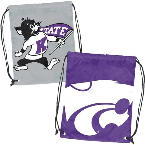 Kansas State Wildcats Doubleheader Backsack String Backpack Purple Large 18x13 Cover