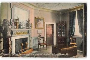 Family Dining Room Home of Washington, Mt. Vernon, VA VTG Postcard SK2. - Picture 1 of 2