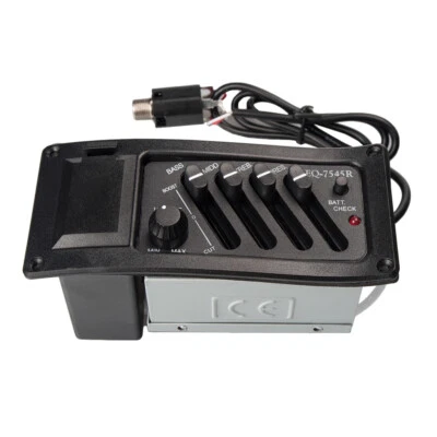 MARKENLOS Akustikgitarre 4 Band Vorverstärker Verstärker Equalizer EQ 7545R Piezo Pickup