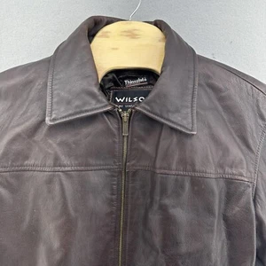 90er Wilsons Lederjacke Thinsulate herausnehmbares Innenfutter verstellbar Gr. XL Vintage 1990s - Bild 1 von 14