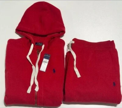 POLO RALPH LAUREN мужчин двойной трикотажа полный молнии толстовка с капюшоном и бегун комплект новый с Ярлыками - Изображение 1 из 4