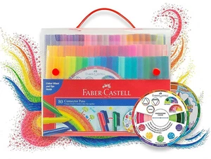 80 Pack Faber-Castell Texters Colourful School Connector Pens Markers Textas Uni - Picture 1 of 6