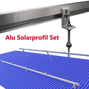 Photovoltaik Aluprofil Solar Befestigungsschiene Flachdach Trapezblech Halterung - Bild 1 von 22