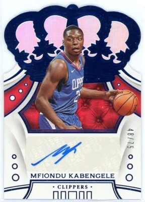 2019-20 Crown Royale #CR-MFK Mfiondu Kabengele Auto /75 NM/MT Basketball Card - Image 1 of 2