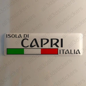 Isola di Capri Italia Adesivi Adesivo Bandiera 120x30mm Resinati 3D Resinato - Imagen 1 de 1