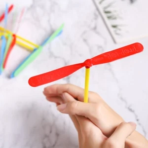 Rotating Bamboo Dragonfly Hand Push Outdoor Sports Game Kids - Picture 1 of 7