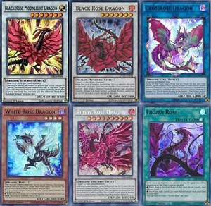 Mazo Torneo Yugioh Rosa Negra - Dragón Luz Luna - Ruddy - 55 Cartas - Casi Nuevo - Imagen 1 de 1