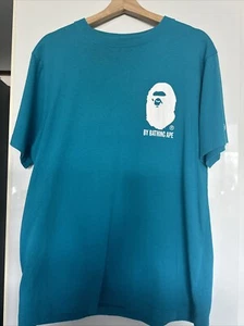 A Bathing Ape BAPE x Champion Ape Head Logo Shirt Size XL Blue VGC 🔥 - Picture 1 of 6