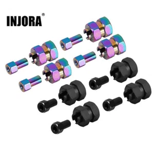 INJORA Stainless Steel Extended Wheel Hex Nuts For 1/24 Axial SCX24 AX24 - Picture 1 of 16