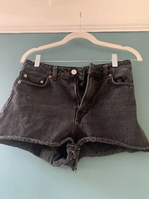Monki black denim shorts waist 26 size 6-8 - Image 1 of 2