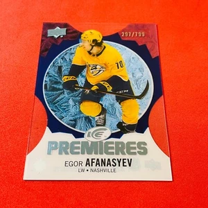 Egor Afanasyev .. 297/799 .. Nashville Predators ..2023-24 UD Ice BLUE Premieres - Picture 1 of 3
