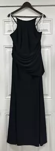 DB STUDIO Womens Long Black Evening Occasion Dress Rhinestone Strap Sz 18 NWT - Picture 1 of 18