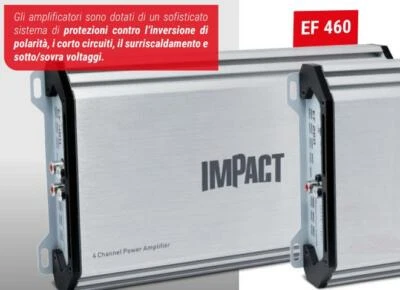 Impact EF460 amplificatore 4x60 watt rms AB auto turn on nuovo - Immagine 1 di 2
