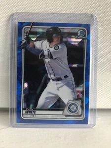 2020 Bowman Chrome Sapphire Evan White Mariners #BCP-77 RC Rookie PWE - Picture 1 of 1