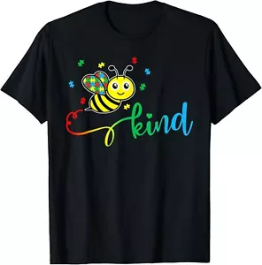 Bee Kind Autism Awareness Month Gift T-Shirt Hoodie - Picture 1 of 18