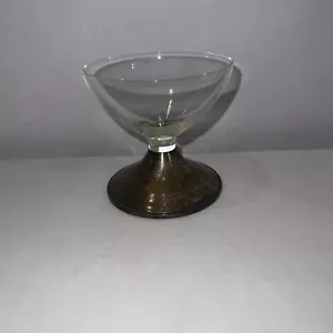DUCHIN CREATION STERLING WEIGHTED BASE GLASS PEDESTAL BOWL CUP 3.75” VTG - Picture 1 of 8