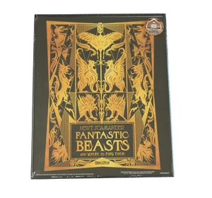 Geek Gear Wizardry Harry Potter FANTASTIC BEASTS Framed Print gold art poster - Picture 1 of 2